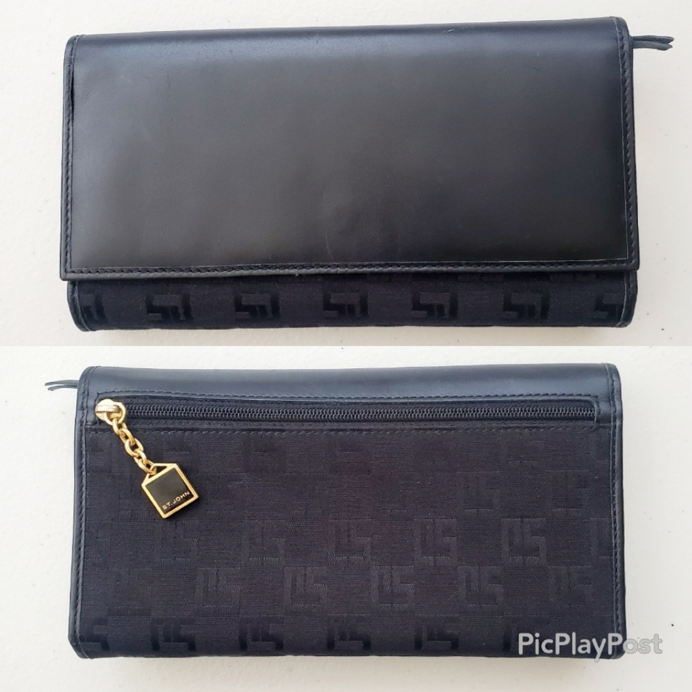 Vintage St John trifold wallet